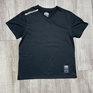 Ecko Unltd Medium Men’s Short Sleeve V-Neck T-Shirt Black‎ Logo Spell Out